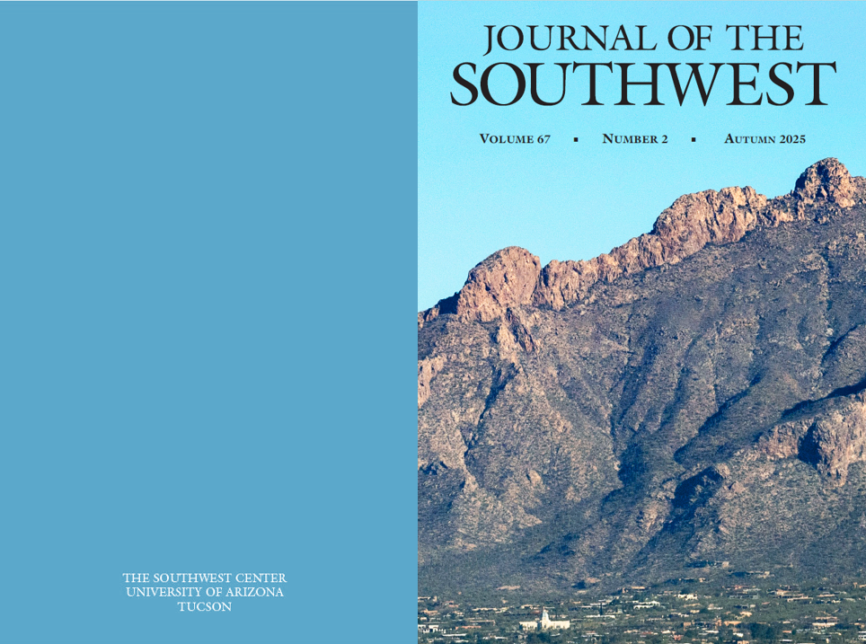 Cover Journal of the Southwest Autumn 2025 issue, with picture of the Catalina Mountains in Tucson, Arizona